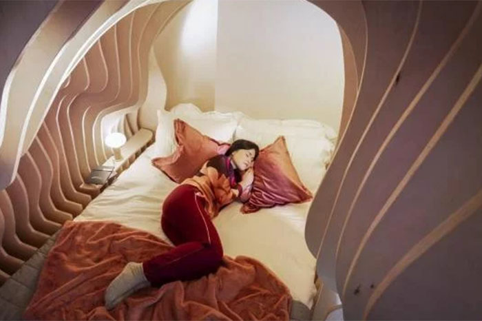 cama en forma de útero